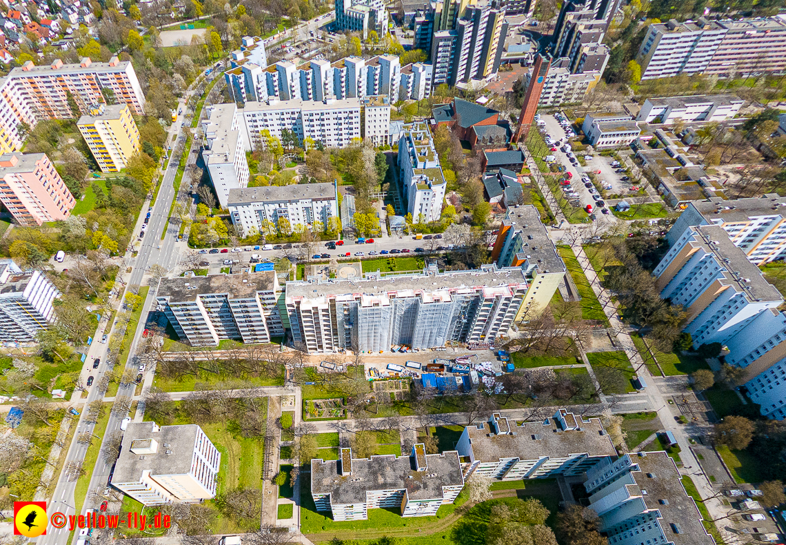 21.04.2023 - Baustelle der Großsanierung Kurt-Eisner-Straße in Neuperlach